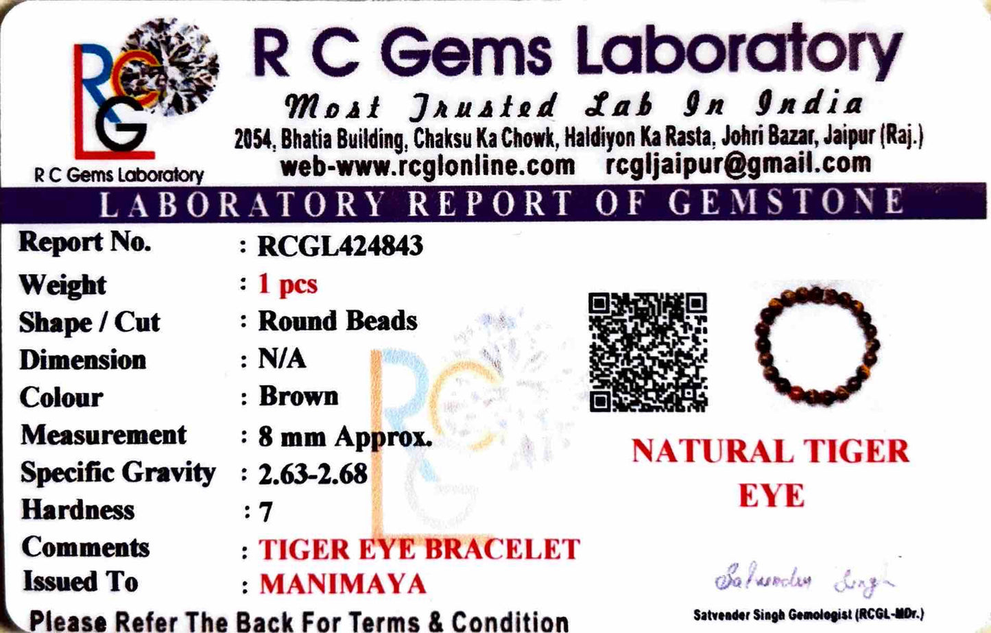 Manimaya Natural Tiger Eye Bracelet