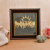 7 Horses on Raw Pyrite Frame with FREE Raw Pyrite Stone