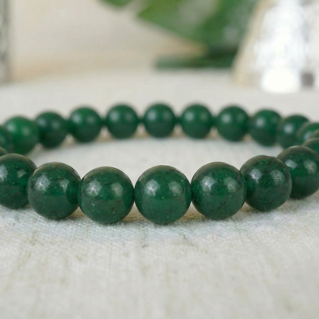 Manimaya Natural Green Jade Bracelet