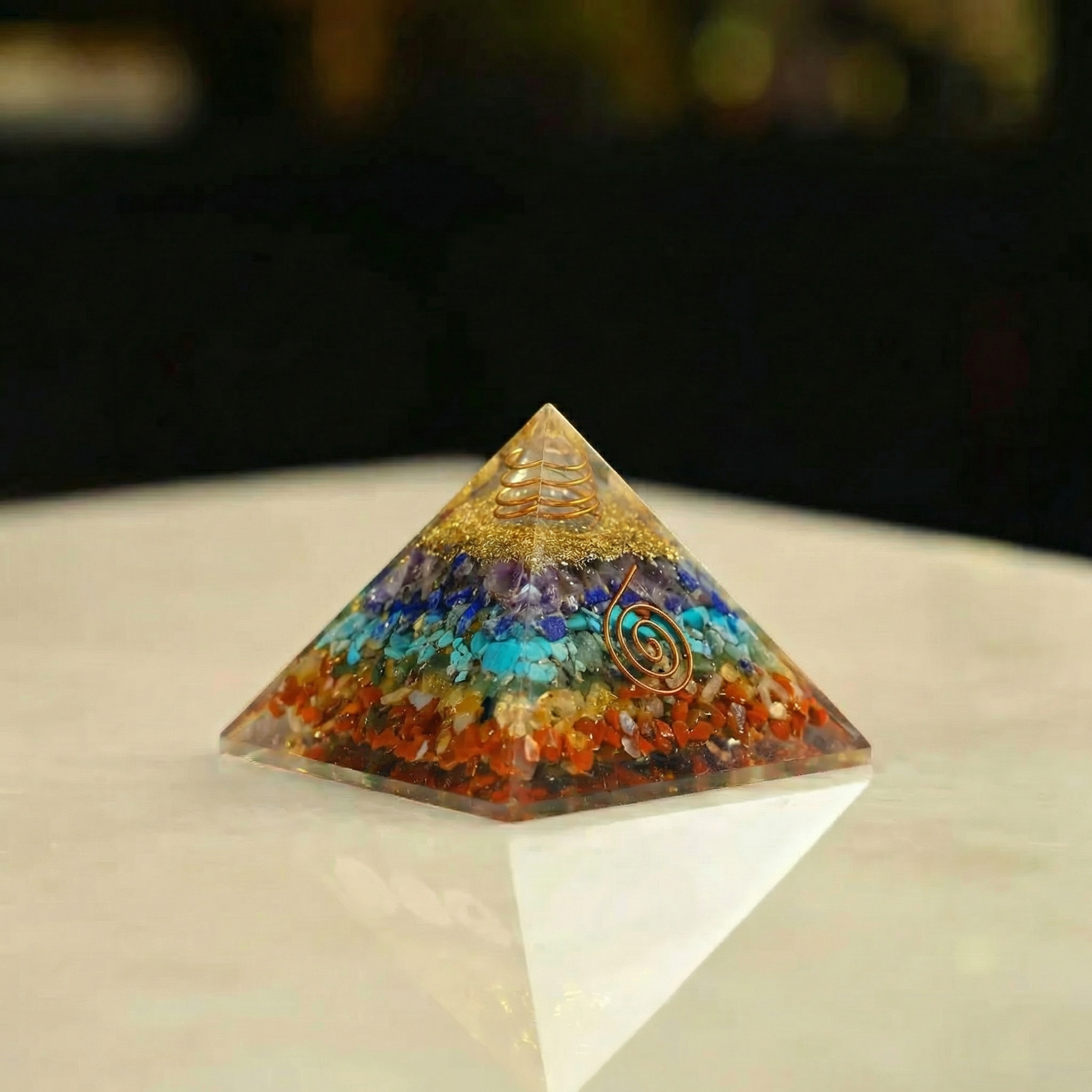 Manimaya 7 Chakra Orgonite Pyramid