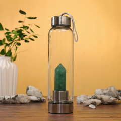 Manimaya Green Aventurine Crystal Water Bottle