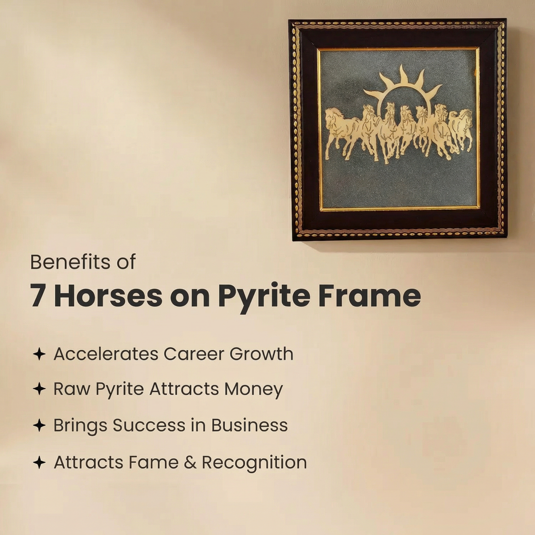 🐎 7 Horses Pyrite Frame by MANI MAYA