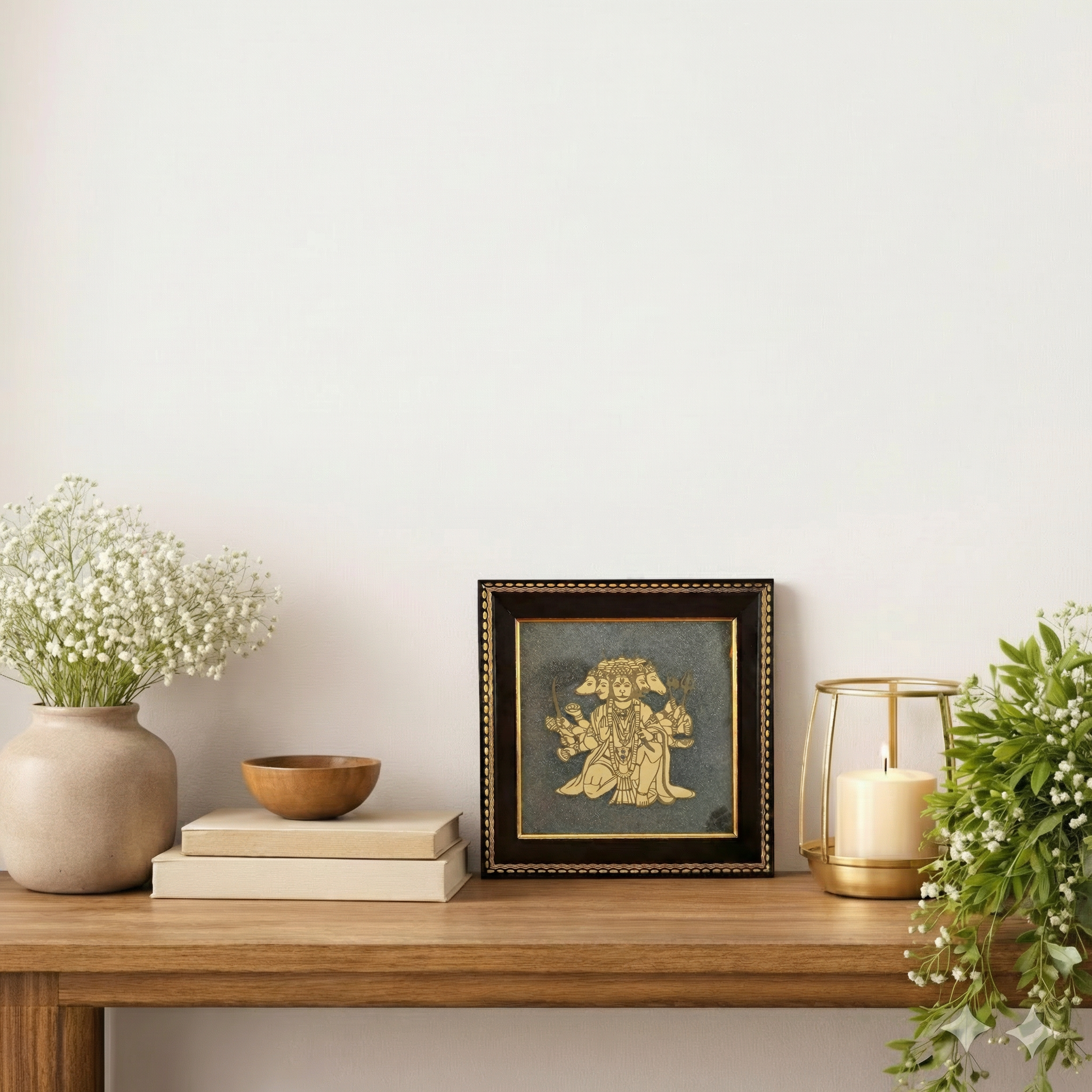 🛕 Pyrite Frame with Panchmukhi Hanuman Ji