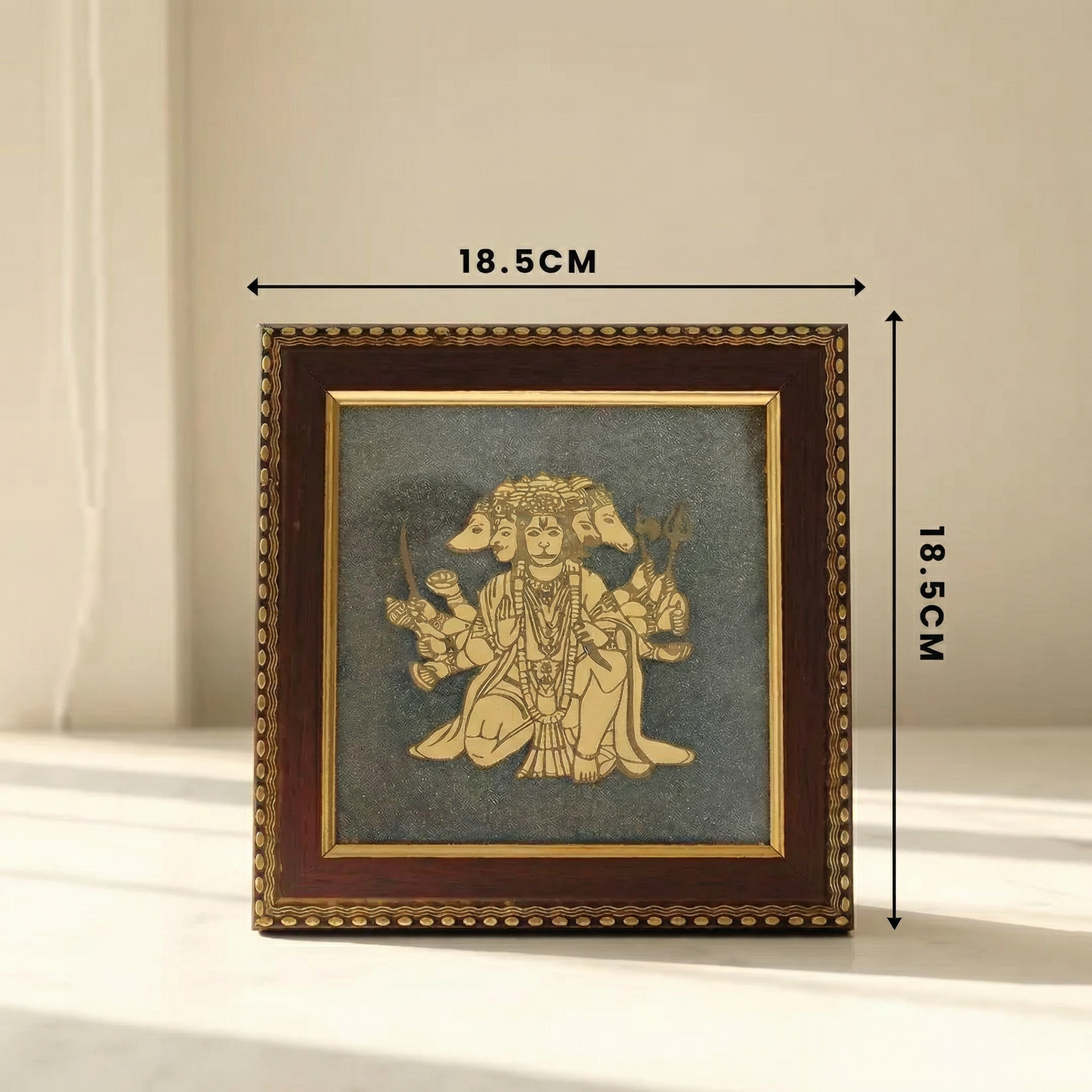 🛕 Pyrite Frame with Panchmukhi Hanuman Ji