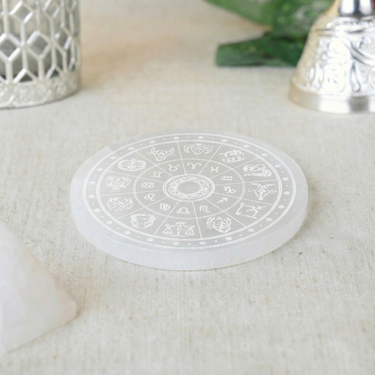 Selenite Zodiac Charging Plate