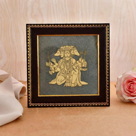 🛕 Pyrite Frame with Panchmukhi Hanuman Ji