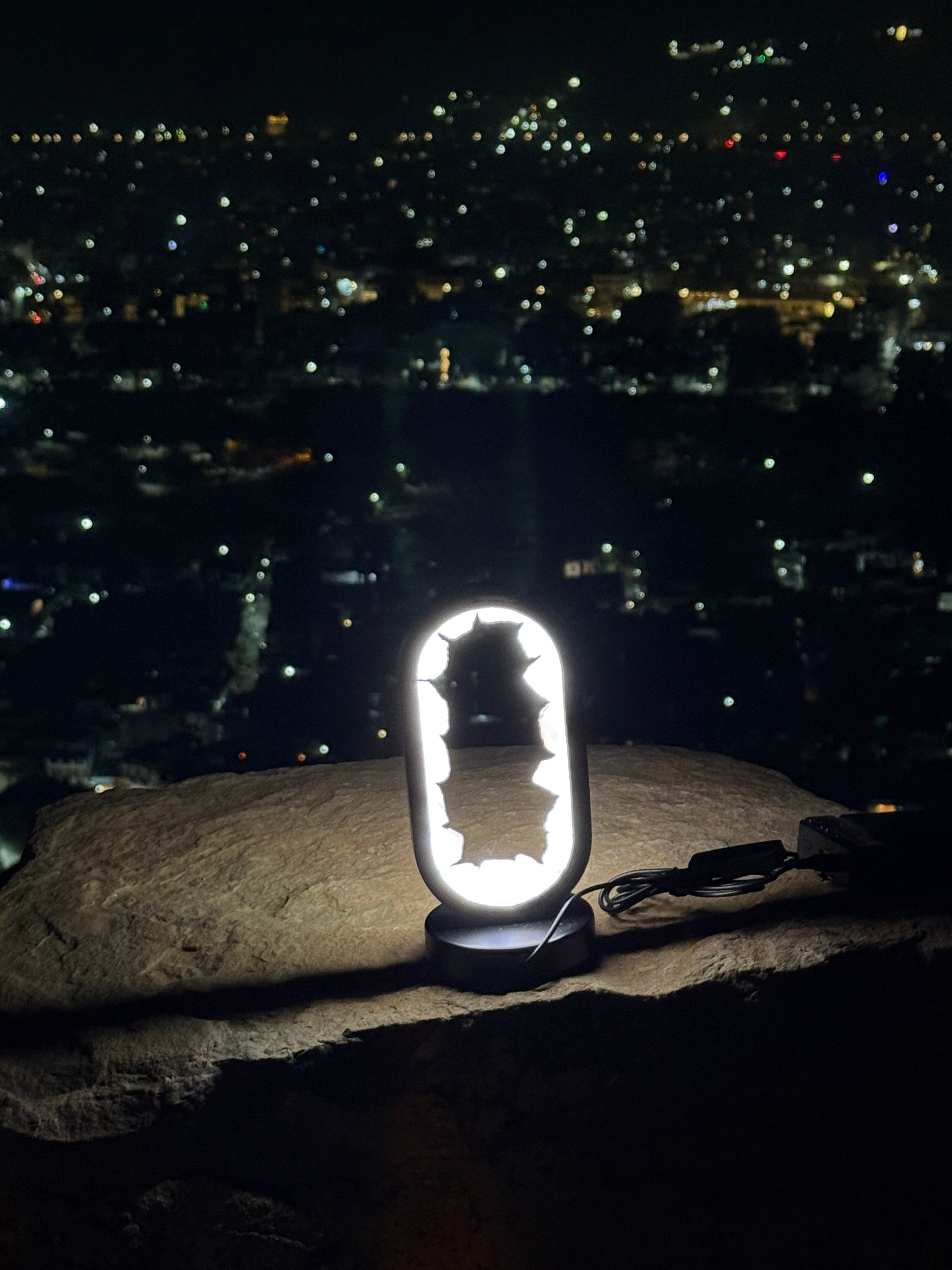 MANI MAYA Rose Quartz Crystal LED Lamp