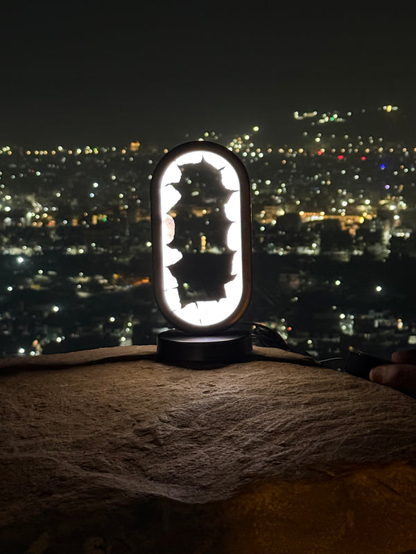 MANI MAYA Rose Quartz Crystal LED Lamp