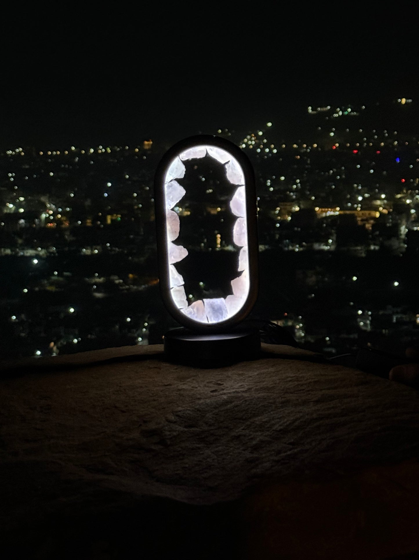 MANI MAYA Rose Quartz Crystal LED Lamp