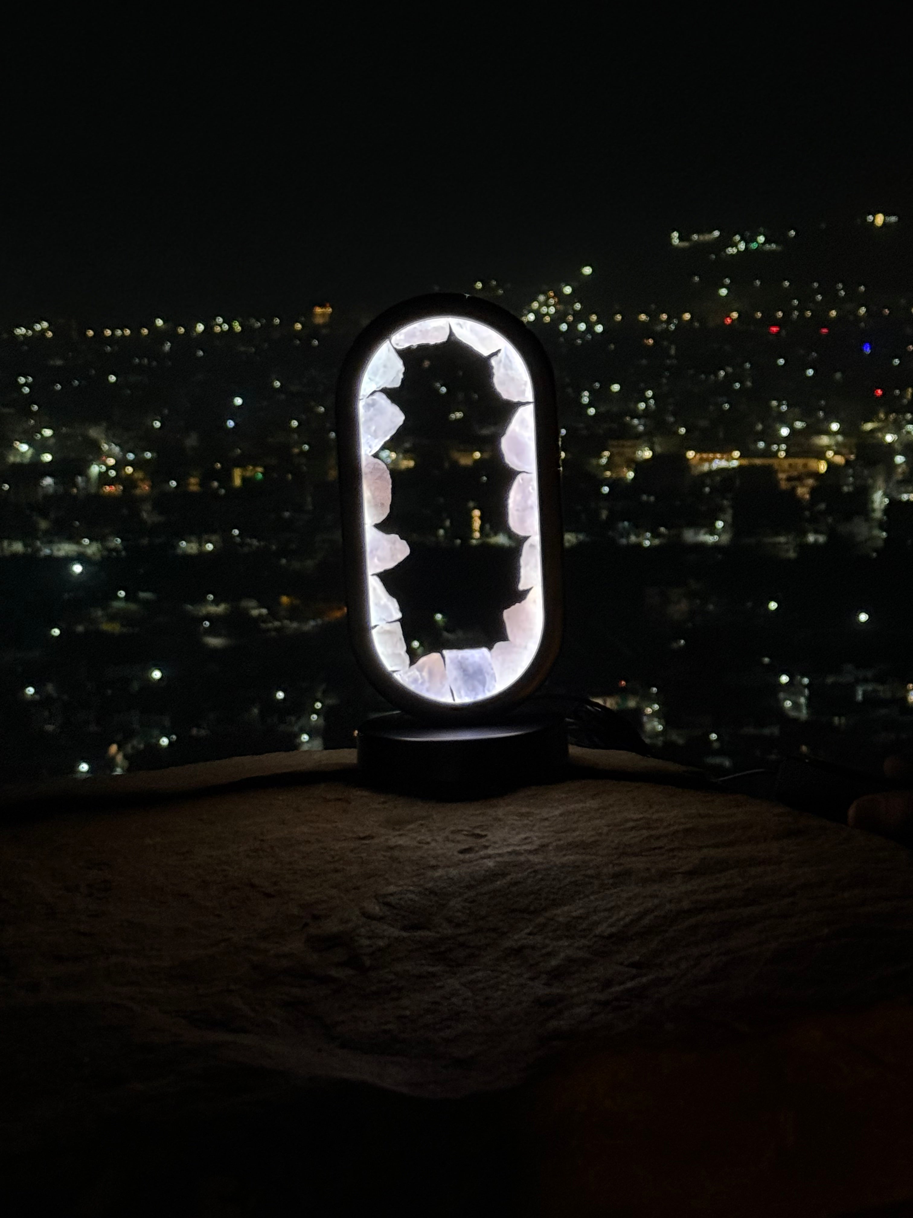 MANI MAYA Rose Quartz Crystal LED Lamp