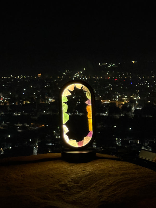 MANI MAYA Multi Crystal Healing LED Lamp