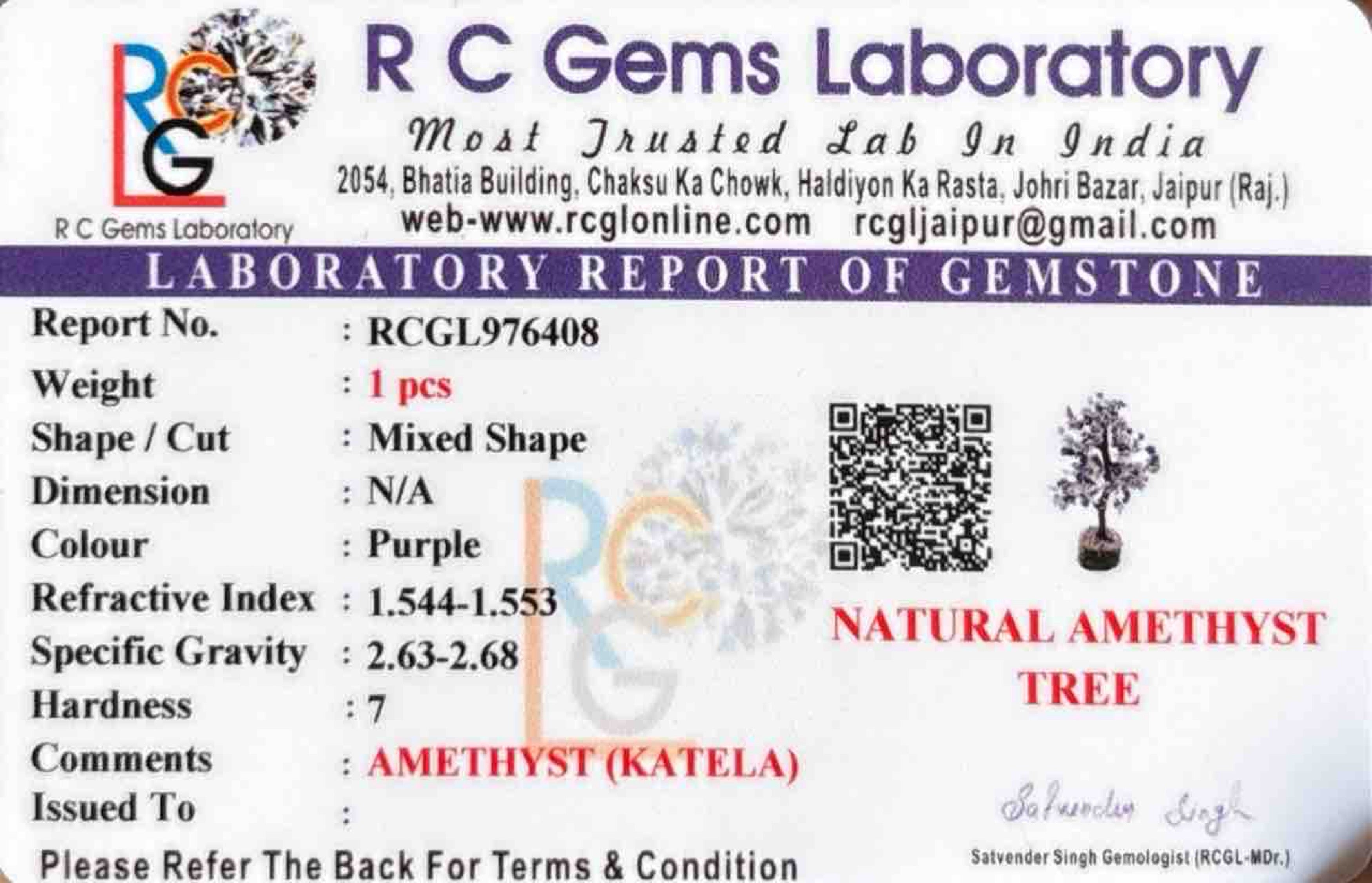 Manimaya Amethyst Crystal Tree